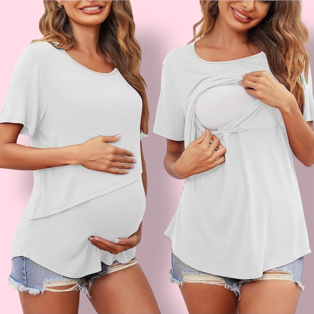 T-shirt d'allaitement à manches courtes