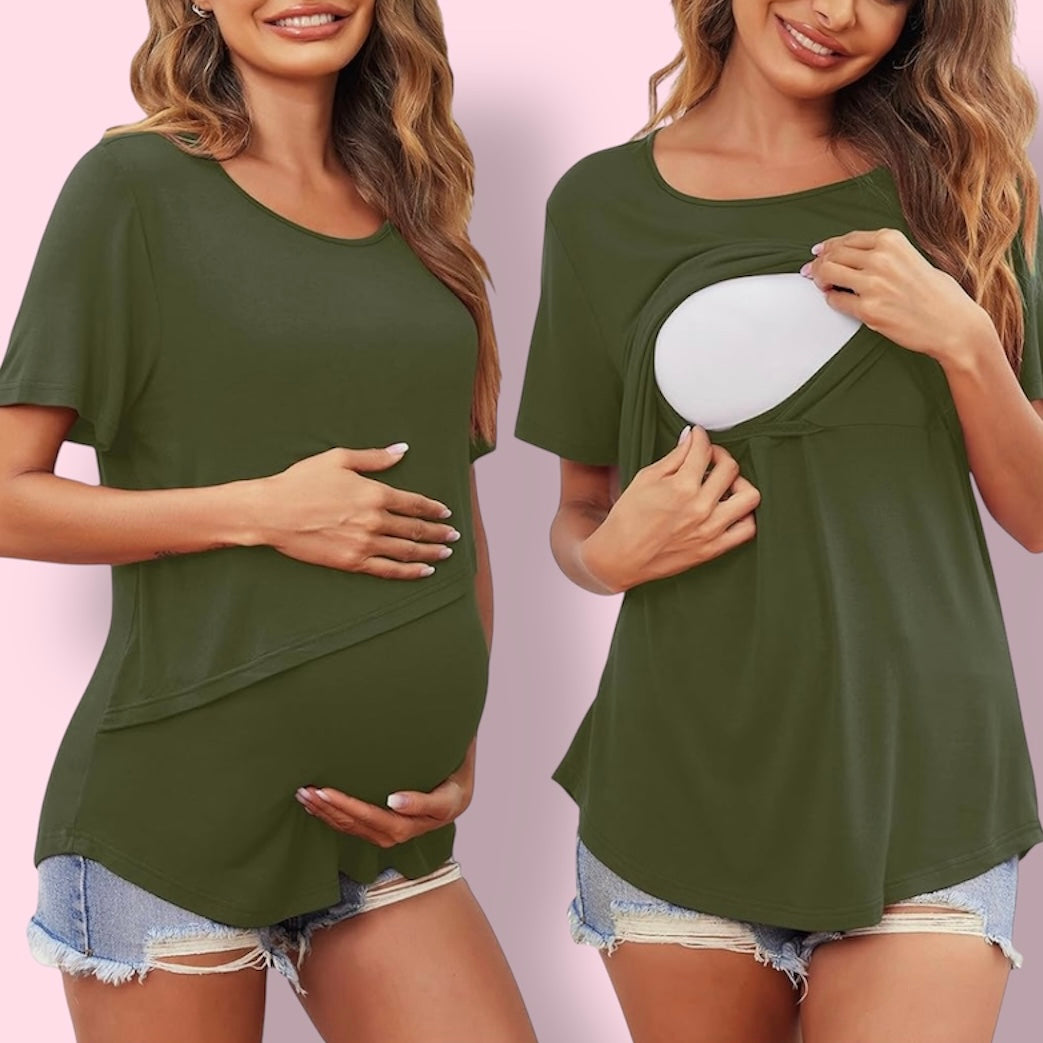 T-shirt d'allaitement à manches courtes